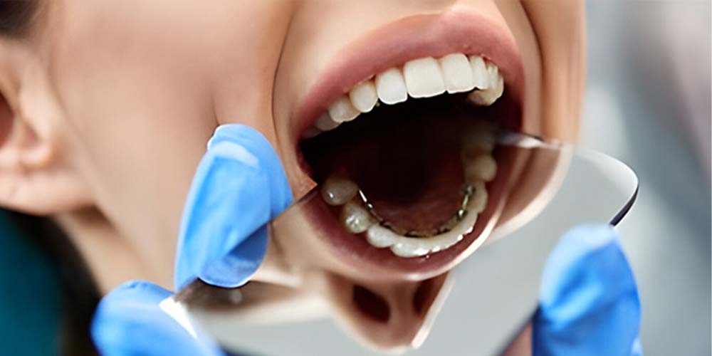 Hidden braces for discreet teeth straightening.